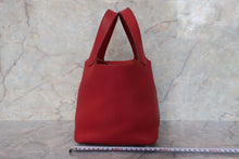 将图片加载到图库查看器,HERMES PICOTIN LOCK PM Clemence leather Rouge garance □O刻印 Hand bag 700100151