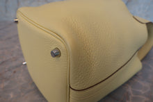Load image into Gallery viewer, HERMES PICOTIN LOCK PM Clemence leather Jaune poussin X Engraving Hand bag 700090101
