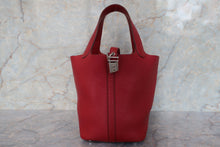 将图片加载到图库查看器,HERMES PICOTIN LOCK PM Clemence leather Rouge garance □O刻印 Hand bag 700100151