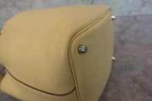 Load image into Gallery viewer, HERMES PICOTIN LOCK PM Clemence leather Jaune poussin X Engraving Hand bag 700090101