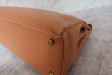 将图片加载到图库查看器,HERMES KELLY 32 Box carf leather Natural 〇U刻印 Shoulder bag 700080131