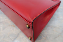 画像をギャラリービューアに読み込む, HERMES/エルメス ケリー28 ボックスカーフ ヴァーミリオン 〇S刻印 ショルダーバッグ 800030183