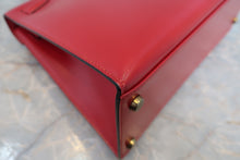 画像をギャラリービューアに読み込む, HERMES/エルメス ケリー28 ボックスカーフ ヴァーミリオン 〇S刻印 ショルダーバッグ 800030183