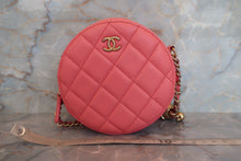 將圖片載入圖庫檢視器 CHANEL/シャネル マトラッセラウンドチェーンショルダーバッグ ラムスキン ピンク/ゴールド金具 ショルダーバッグ 700070053