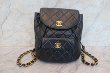 画像をギャラリービューアに読み込む, CHANEL/シャネル マトラッセチェーンリュック ラムスキン ブラック/ゴールド金具 リュック 800010002