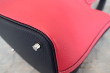 将图片加载到图库查看器,HERMES PICOTIN LOCK CASAQUE MM Clemence leather Rose extreme/Blue nuit D刻印 Hand bag 800060193