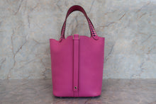 Load image into Gallery viewer, HERMES PICOTIN LOCK MM Tressage Epsom leather Magnolia/Blue saphir/Craie C Engraving Hand bag 700030191