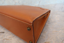 将图片加载到图库查看器,HERMES KELLY 32 Pigskin Brown 〇H刻印 Shoulder bag 700060161