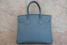 将图片加载到图库查看器,HERMES BIRKIN 30 Epsom leather Blue jean □L刻印 Hand bag 800030174