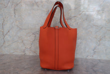 Load image into Gallery viewer, HERMES PICOTIN LOCK MM Clemence leather Feu □R Engraving Hand bag 700090084