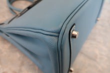 将图片加载到图库查看器,HERMES BIRKIN 30 Epsom leather Blue jean □L刻印 Hand bag 800030174