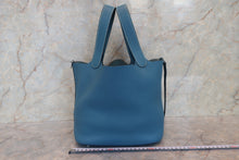 Load image into Gallery viewer, HERMES PICOTIN LOCK MM Clemence leather Blue jean □O Engraving Hand bag 700120043