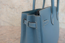 将图片加载到图库查看器,HERMES BIRKIN 30 Epsom leather Blue jean □L刻印 Hand bag 800030174