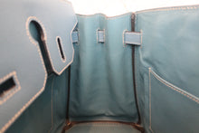 将图片加载到图库查看器,HERMES BIRKIN 30 Epsom leather Blue jean □L刻印 Hand bag 800030174