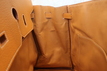 将图片加载到图库查看器,HERMES BIRKIN 40 Clemence leather Natural sable □D刻印 Hand bag 800050054