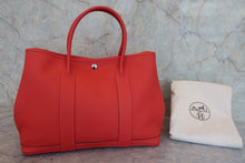 將圖片載入圖庫檢視器 HERMES/エルメス ガーデンパーティPM ネゴンダ ルージュピヴォワンヌ R刻印 トートバッグ 800030181