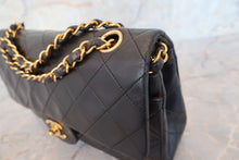 Load image into Gallery viewer, CHANEL Matelasse double flap double chain shoulder bag Lambskin Black/Gold hadware Shoulder bag 700100160