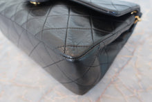 Load image into Gallery viewer, CHANEL Matelasse double flap double chain shoulder bag Lambskin Black/Gold hadware Shoulder bag 700100160