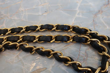 Load image into Gallery viewer, CHANEL Matelasse double flap double chain shoulder bag Lambskin Black/Gold hadware Shoulder bag 700100160