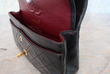 Load image into Gallery viewer, CHANEL Matelasse double flap double chain shoulder bag Lambskin Black/Gold hadware Shoulder bag 700100160