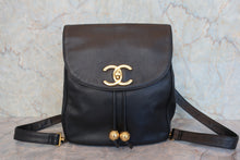 Load image into Gallery viewer, CHANEL CC mark Chain back pack Caviar skin Black/Gold Hardware Back pack 800070175