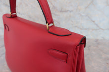 将图片加载到图库查看器,HERMES KELLY 32 Graine Couchevel leather Rouge vif 〇R刻印 Hand bag 800060191