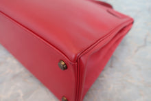 将图片加载到图库查看器,HERMES KELLY 32 Graine Couchevel leather Rouge vif 〇R刻印 Hand bag 800060191
