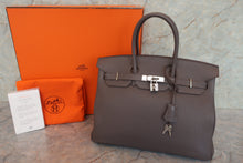 Load image into Gallery viewer, HERMES BIRKIN 35 Togo leather Etain Hand bag 700070166