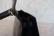 画像をギャラリービューアに読み込む, HERMES/エルメス ケリー28 ボックスカーフ ブラック 〇T刻印 ハンドバッグ 700120233