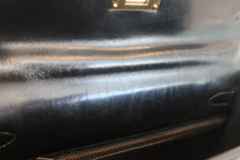 画像をギャラリービューアに読み込む, HERMES/エルメス ケリー28 ボックスカーフ ブラック 〇T刻印 ハンドバッグ 700120233