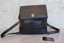 Load image into Gallery viewer, CHANEL Triple CC Chain back pack Caviar skin Black/Gold Hardware Back pack 800080017