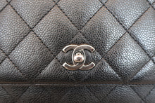 画像をギャラリービューアに読み込む, CHANEL/シャネル マトラッセ台形ハンドバッグ キャビアスキン ブラック/シルバー金具 ハンドバッグ 800030133