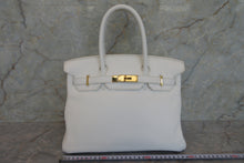 Load image into Gallery viewer, HERMES BIRKIN 30 Clemence leather White □O Engraving Hand bag 700050283