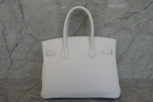 Load image into Gallery viewer, HERMES BIRKIN 30 Clemence leather White □O Engraving Hand bag 700050283