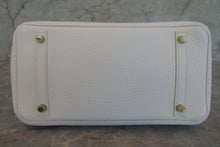 Load image into Gallery viewer, HERMES BIRKIN 30 Clemence leather White □O Engraving Hand bag 700050283