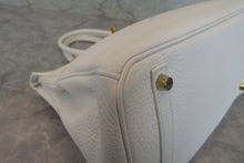 Load image into Gallery viewer, HERMES BIRKIN 30 Clemence leather White □O Engraving Hand bag 700050283