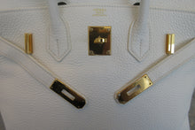 Load image into Gallery viewer, HERMES BIRKIN 30 Clemence leather White □O Engraving Hand bag 700050283