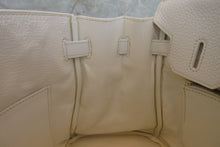 Load image into Gallery viewer, HERMES BIRKIN 30 Clemence leather White □O Engraving Hand bag 700050283