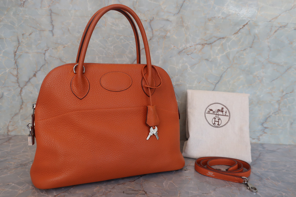 HERMES／エルメス ボリード31 トリヨンクレマンス オレンジ □I刻印