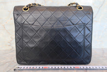 Load image into Gallery viewer, CHANEL Matelasse double flap double chain shoulder bag Lambskin Navy/Gold hadware Shoulder bag 700100126