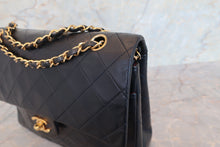 Load image into Gallery viewer, CHANEL Matelasse double flap double chain shoulder bag Lambskin Navy/Gold hadware Shoulder bag 700100126