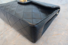 Load image into Gallery viewer, CHANEL Matelasse double flap double chain shoulder bag Lambskin Navy/Gold hadware Shoulder bag 700100126