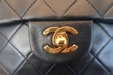 Load image into Gallery viewer, CHANEL Matelasse double flap double chain shoulder bag Lambskin Navy/Gold hadware Shoulder bag 700100126
