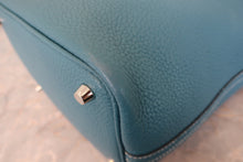 将图片加载到图库查看器,HERMES PICOTIN LOCK PM Clemence leather Blue jean □P刻印 Hand bag 800020118