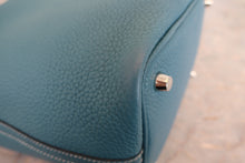 将图片加载到图库查看器,HERMES PICOTIN LOCK PM Clemence leather Blue jean □P刻印 Hand bag 800020118
