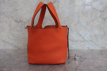 将图片加载到图库查看器,HERMES PICOTIN LOCK PM Clemence leather Orange poppy A刻印 Hand bag 800020131