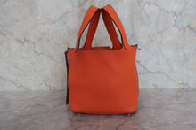 将图片加载到图库查看器,HERMES PICOTIN LOCK PM Clemence leather Orange poppy A刻印 Hand bag 800020131