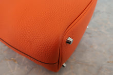 将图片加载到图库查看器,HERMES PICOTIN LOCK PM Clemence leather Orange poppy A刻印 Hand bag 800020131