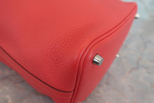 将图片加载到图库查看器,HERMES PICOTIN LOCK PM Clemence leather Rouge pivoine T Engraving Hand bag 800060159