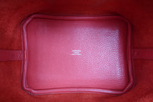 将图片加载到图库查看器,HERMES PICOTIN LOCK PM Clemence leather Rouge pivoine T Engraving Hand bag 800060159